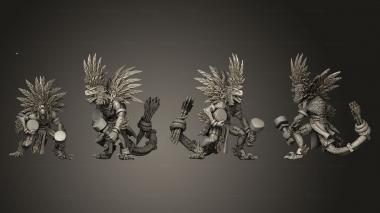 Military figurines Serpent Warriors A 002 3d model
