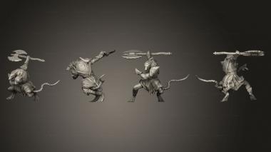 Military figurines Sewer Rat Tribe Axe 3d model