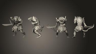 Military figurines Sewer Rat Tribe Sword 3d model