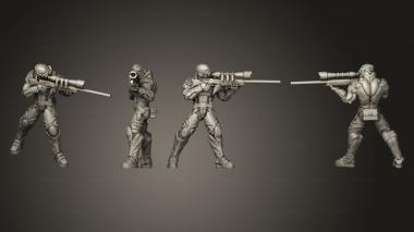 Military figurines Shadforged Ranged 01 3d model