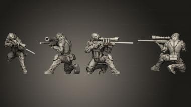 Military figurines Shadforged Ranged 3d model