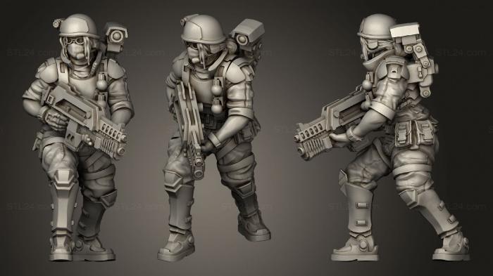 Military figurines (Human Female Colonist Marine Triss, STKW_1221) 3D models for cnc