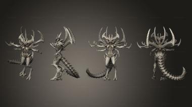 Military figurines Shadhakairis demon queen 3d model