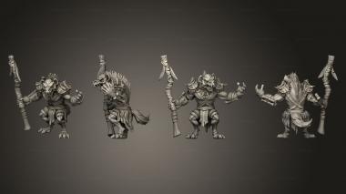 Military figurines Shaman Gnoll 3d model
