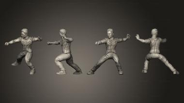Military figurines Shang Chi Crimson Wuxia Warrior pose 2 3d model