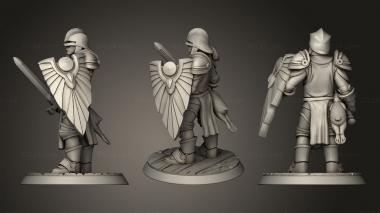 Military figurines human knight 3d model