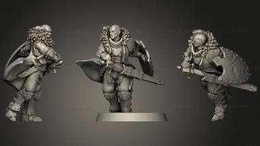Military figurines Human male fighter with attack hamster 3d model