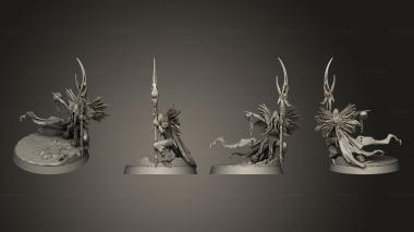 Military figurines Sharenki Dark Druidess Of Crows 3d model