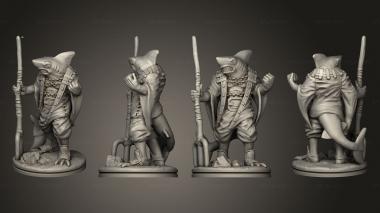 Military figurines Shark Man 01 3d model