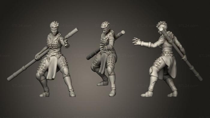 Military figurines (Human Monk Miniature (1), STKW_1226) 3D models for cnc