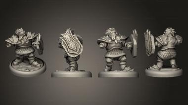 Military figurines Shield Dwarf 3d model