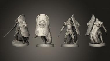 Military figurines Shield v 3 3d model
