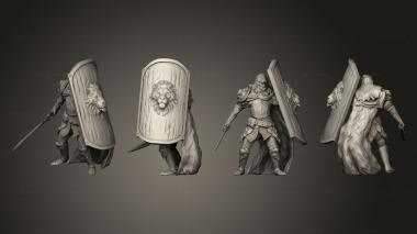 Military figurines Shield 3d model