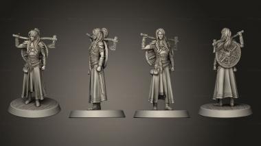 Military figurines Shieldmaiden Base 3d model