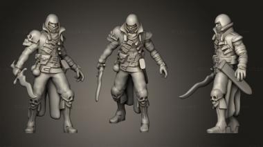 Military figurines Humanoid Cultist Miniature 4 3d model