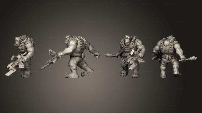 Military figurines (SHOOTA BOYS 03, STKW_12302) 3D models for cnc