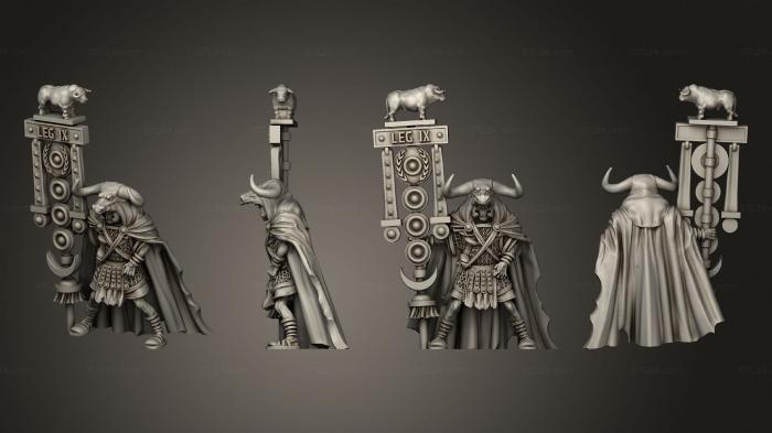 Military figurines (SIGNIFER ON FOOT, STKW_12327) 3D models for cnc