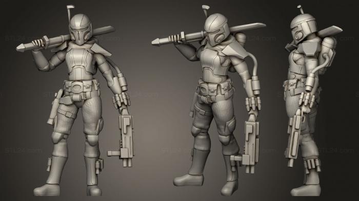 Military figurines (Huntress Miniature, STKW_1234) 3D models for cnc