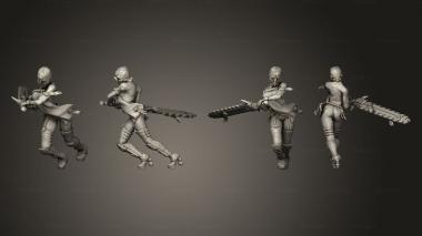 Military figurines Sisters of the Holy Chain Saw 01 3d model