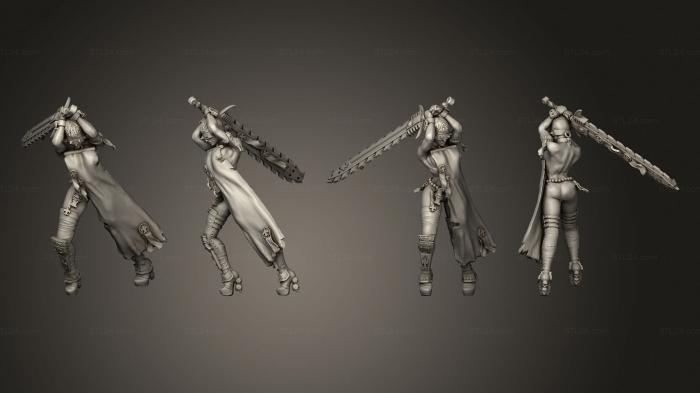 Military figurines (Sisters of the Holy Chain Saw 02, STKW_12343) 3D models for cnc