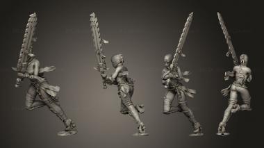 Military figurines Sisters of the Holy Chain Saw 03 3d model