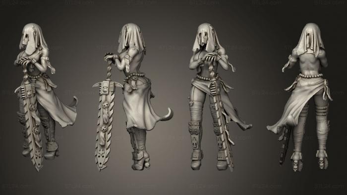Military figurines (Sisters of the Holy Chain Saw, STKW_12345) 3D models for cnc