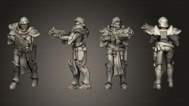 Military figurines Sistersofthe Basic Trooper Sis shooting Open Helmet 3d model
