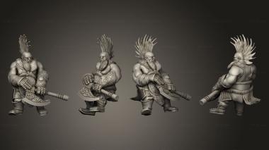 Military figurines Sitting Dwarf 3d model