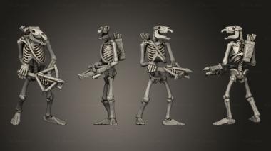 Military figurines Skeleton Archer 02 3d model