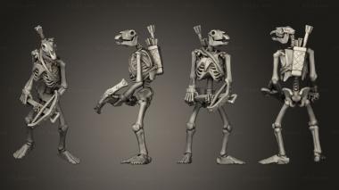 Military figurines Skeleton Archer 03 3d model