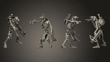 Military figurines Skeleton Archer 05 3d model