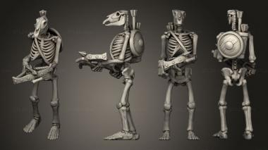 Military figurines Skeleton Archer 06 3d model