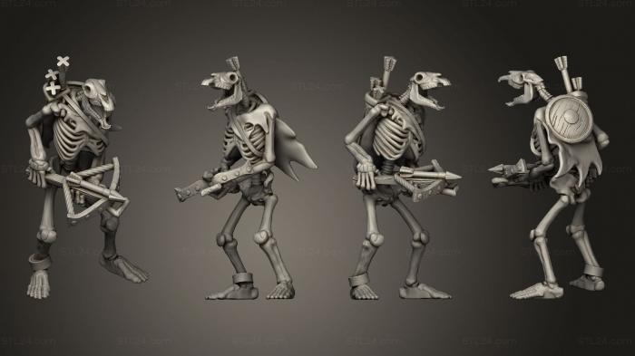 Military figurines (Skeleton Archer 07, STKW_12372) 3D models for cnc