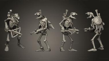 Military figurines Skeleton Archer 07 3d model