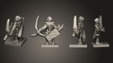 Military figurines Skeleton Archer 12 3d model