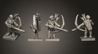 Military figurines Skeleton Archer 13 3d model