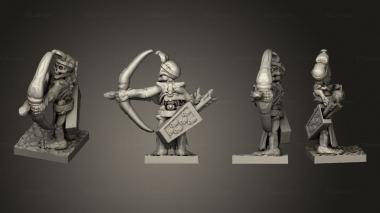 Military figurines Skeleton Archer 14 3d model