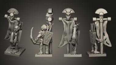 Military figurines Skeleton Archer 17 3d model