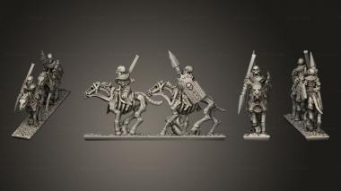 Military figurines Skeleton Cavalry Spear 01 3d model