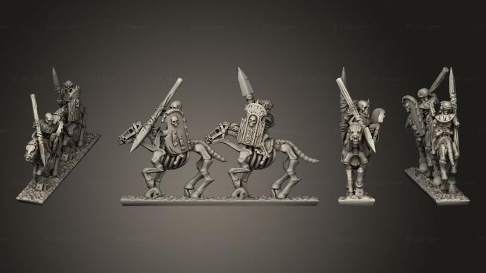 Military figurines (Skeleton Cavalry Spear 02, STKW_12387) 3D models for cnc