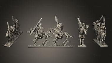 Military figurines Skeleton Cavalry Spear 02 3d model