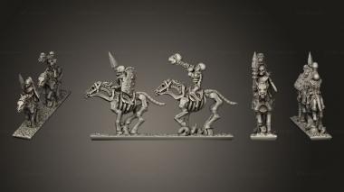 Military figurines Skeleton Cavalry Spear 03 3d model