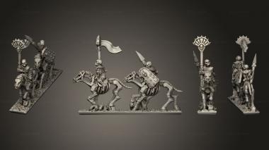 Military figurines Skeleton Cavalry Spear 04 3d model
