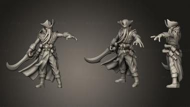 Military figurines Illithid Pirate Miniature 3d model