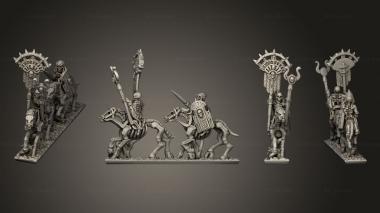 Military figurines Skeleton Cavalry Spear 05 3d model