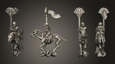 Military figurines Skeleton Cavalry Spear 06 3d model