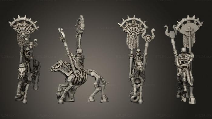 Military figurines (Skeleton Cavalry Spear 07, STKW_12392) 3D models for cnc