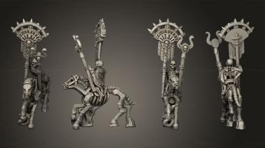 Military figurines Skeleton Cavalry Spear 07 3d model