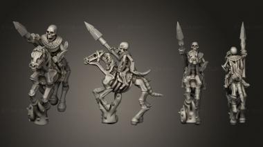 Military figurines Skeleton Cavalry Spear 10 3d model