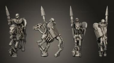 Military figurines Skeleton Cavalry Spear 11 3d model